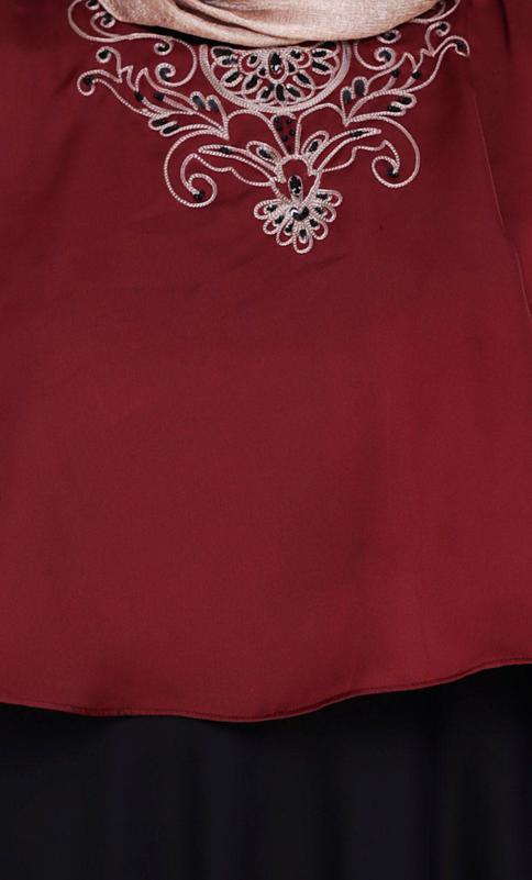Elite Wine Cape Abaya (Made-To-Order)