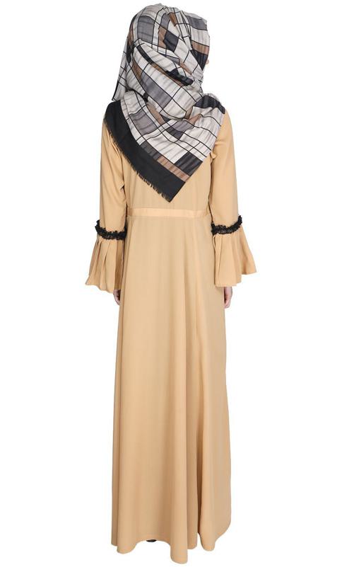 Fairy Frill Caramel Brown Abaya