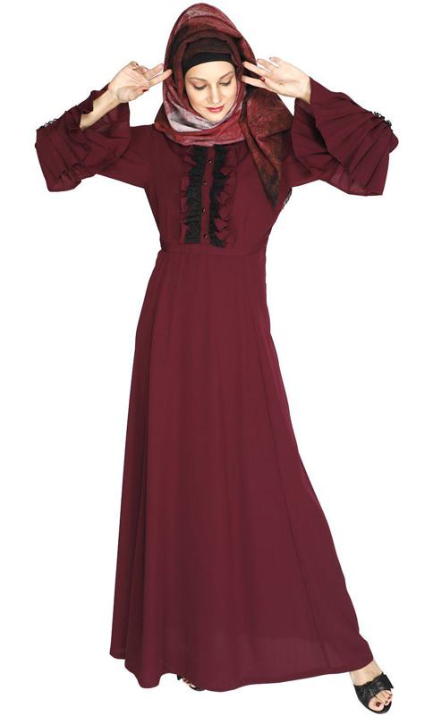 Fairy Frill Purple Abaya