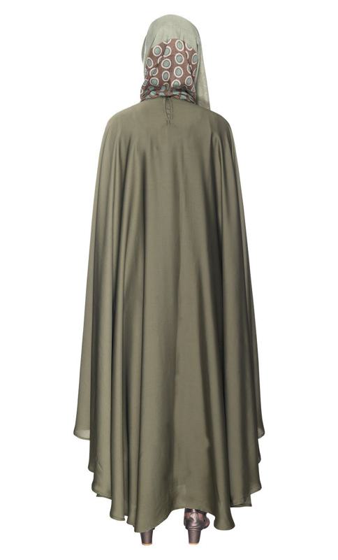 Festive Glittering Embroidered Kaftan In Dead Mint (Made-To-Order)