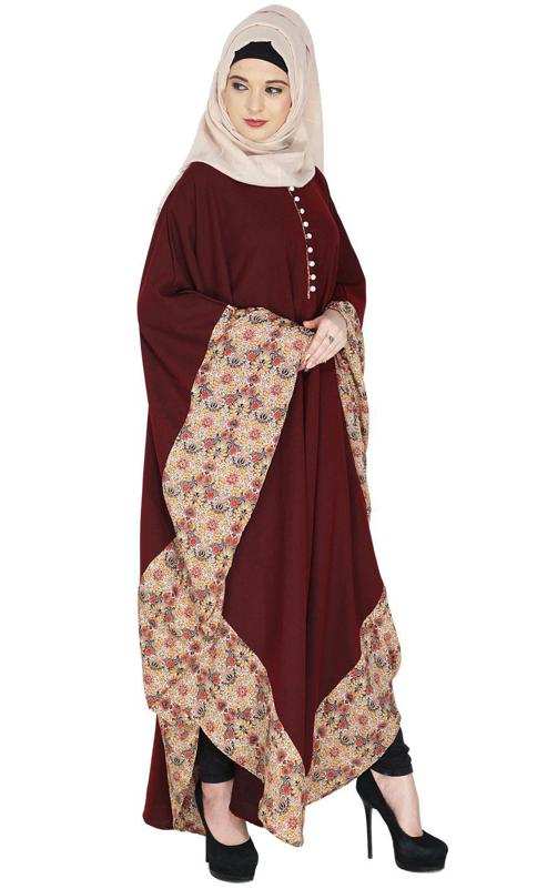 Floret Printed Wine Kaftan