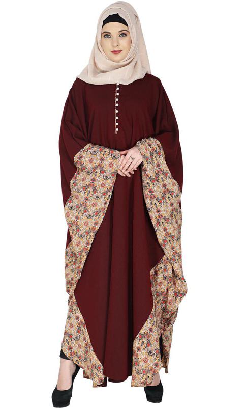 Floret Printed Wine Kaftan