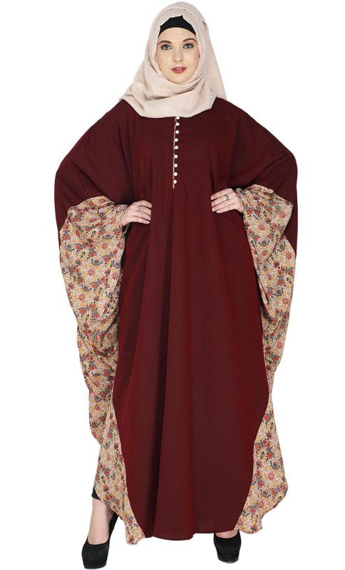 Floret Printed Wine Kaftan