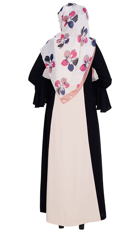 Flouncy Sleeve Black Dubai Style Abaya
