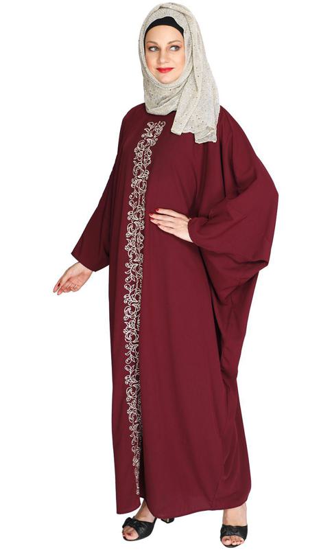 Flouncy Wine Kaftan