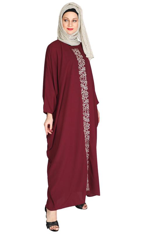 Flouncy Wine Kaftan