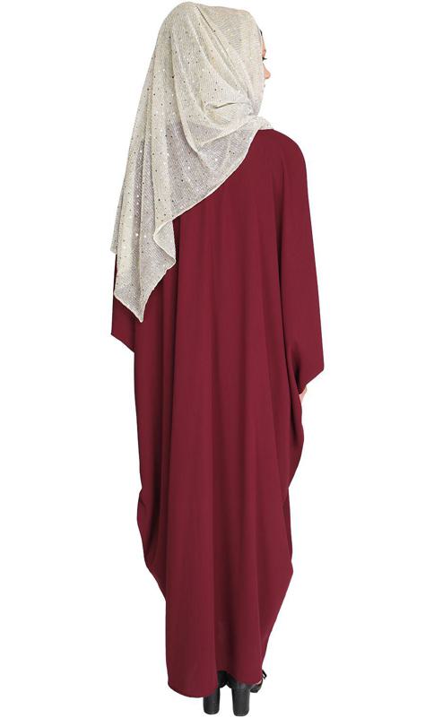 Flouncy Wine Kaftan