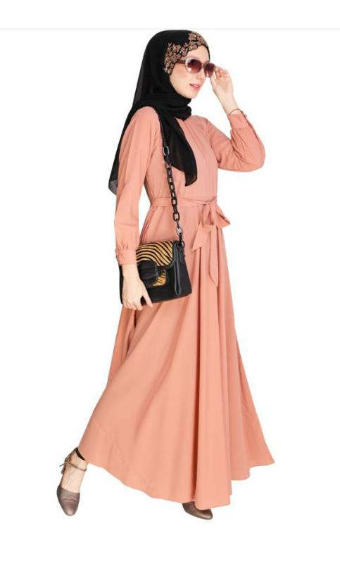 Gathered Neck Scarlet Orange Maxi Dress