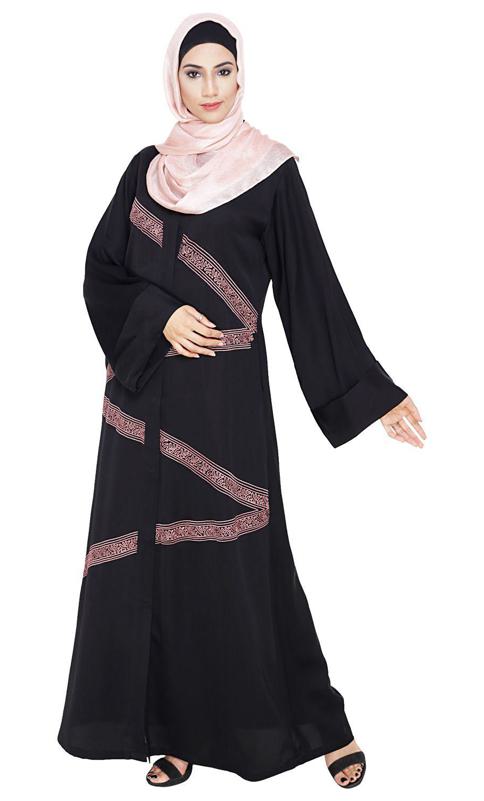 Glinty Black Dubai Style Abaya (Made-To-Order)