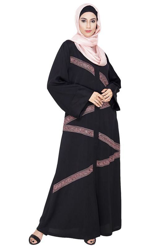 Glinty Black Dubai Style Abaya (Made-To-Order)