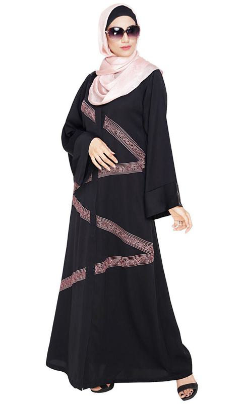 Glinty Black Dubai Style Abaya (Made-To-Order)