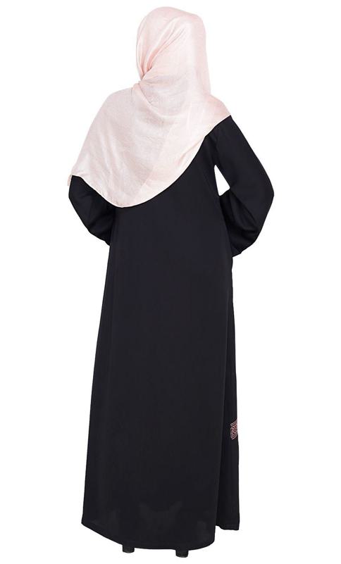 Glinty Black Dubai Style Abaya (Made-To-Order)
