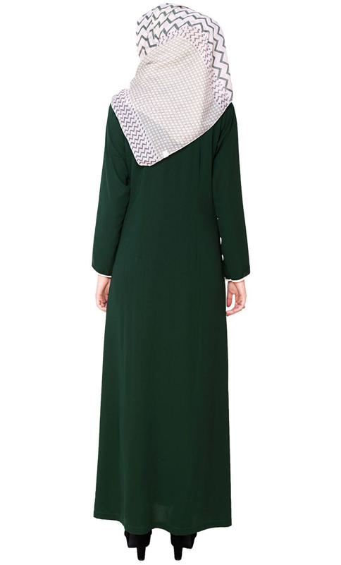 Green Frilled Abaya