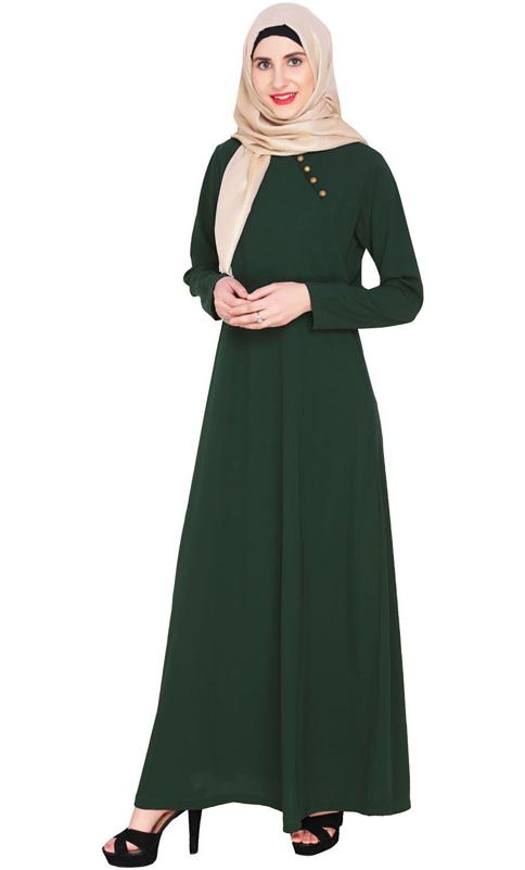 Green Trendy Abaya Dress (Made-To-Order)