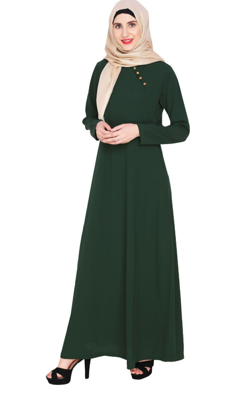 Green Trendy Abaya Dress