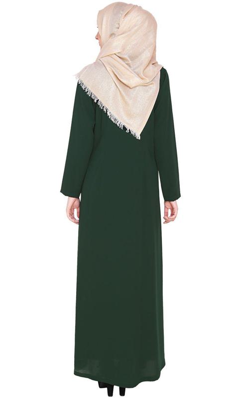 Green Trendy Abaya Dress (Made-To-Order)