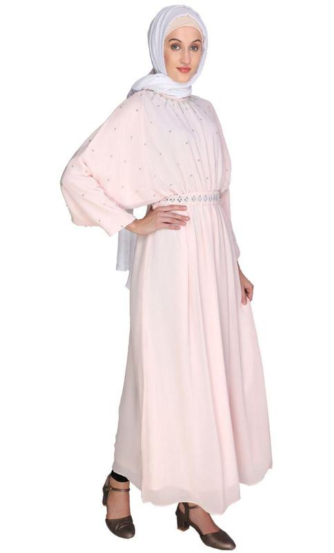 Intricate Handwork Light Green Kaftan (Made-To-Order)