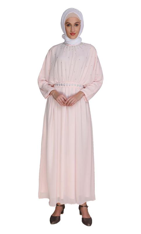 Intricate Handwork Light Green Kaftan (Made-To-Order)