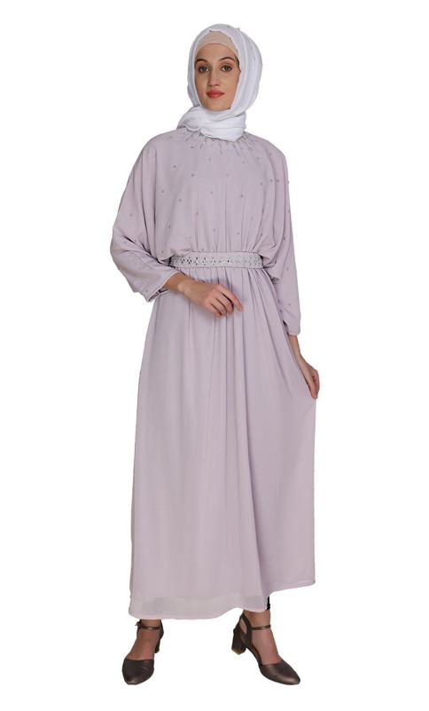 Intricate Handwork Lilac Kaftan (Made-To-Order)