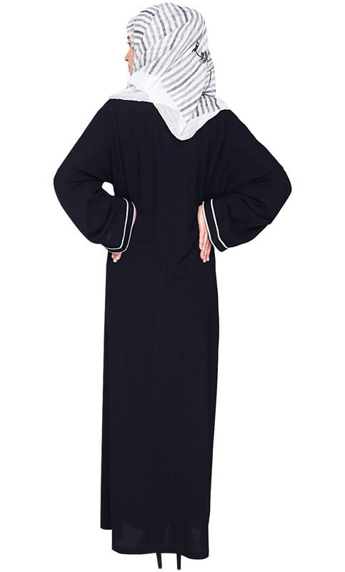 Intrigue Angrakha Dubai Style Black Abaya