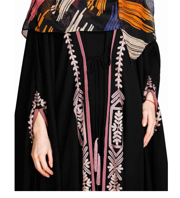 Jacket Style Black Kaftan (Made-To-Order)