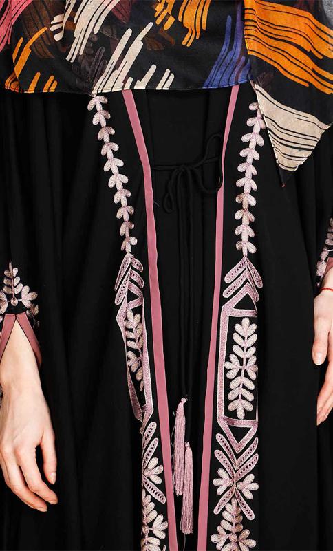 Jacket Style Black Kaftan (Made-To-Order)