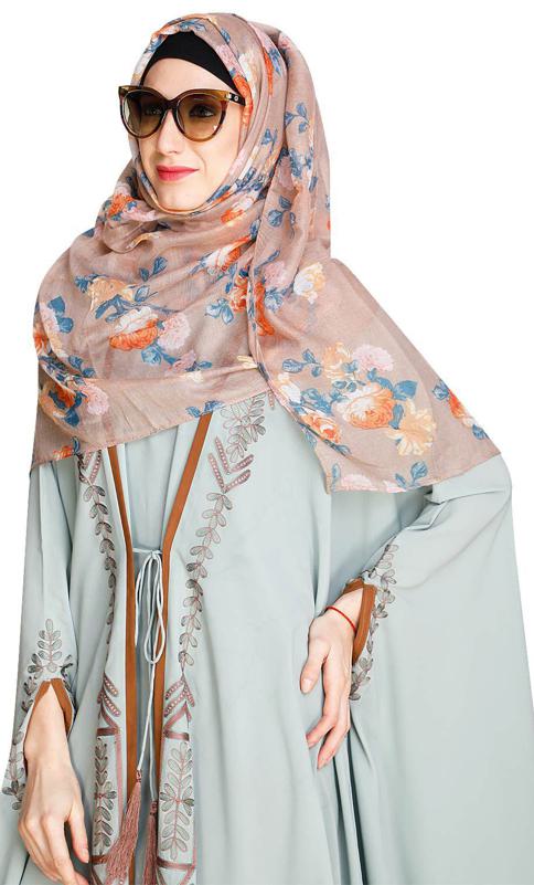 Jacket Style Sage Green Kaftan (Made-To-Order)