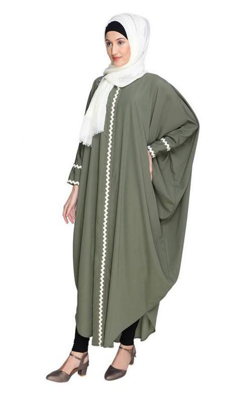 Lace Trim Dead Mint Kaftan (Made-To-Order)