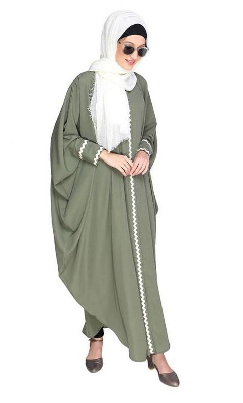 Lace Trim Dead Mint Kaftan (Made-To-Order)