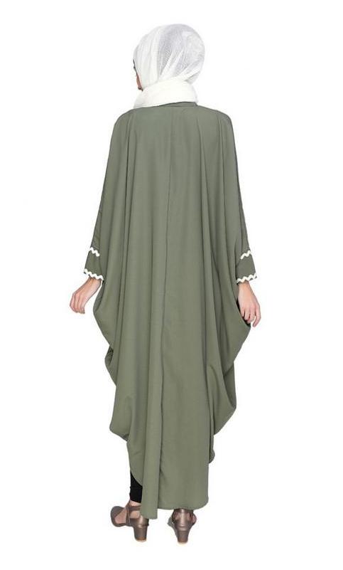 Lace Trim Dead Mint Kaftan (Made-To-Order)