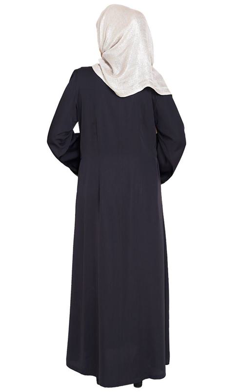 Lofty Dark Grey Dubai Style Abaya