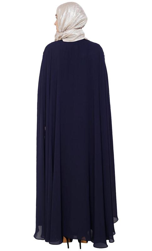 Luxury Blue Irani Kaftan (Made-To-Order)