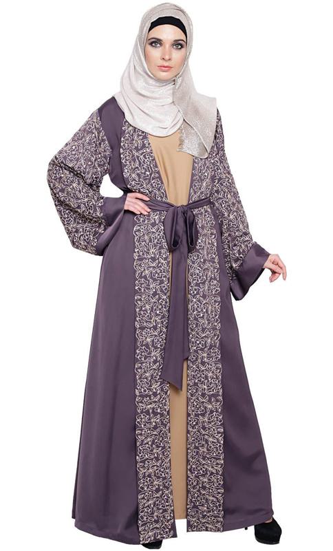 Luxury Purple Dubai Style Abaya (Made-To-Order)