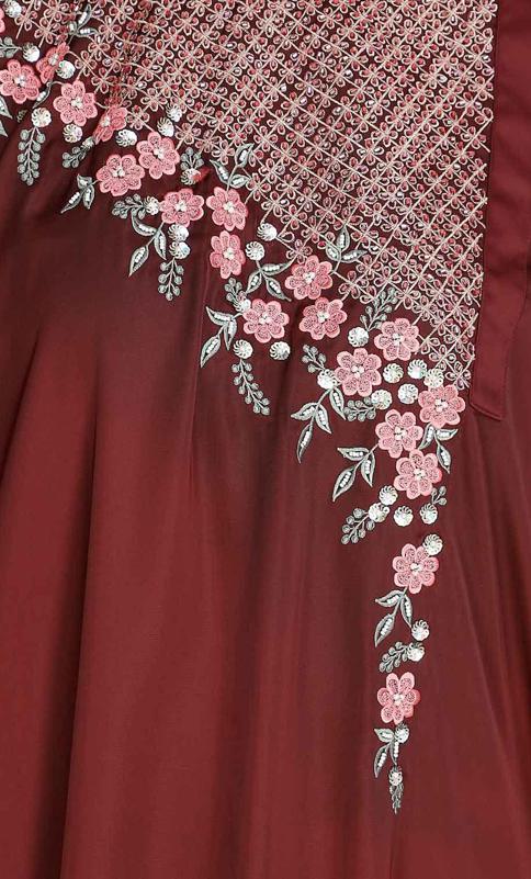 Luxury Wine Kaftan (Made-To-Order)