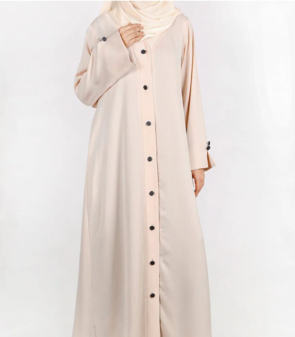 Flowy Distinguished Beige Abaya