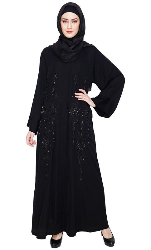 Magnificient Black Dubai Style Abaya (Made-To-Order)