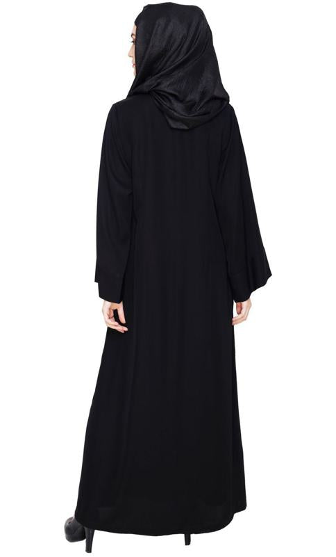Magnificient Black Dubai Style Abaya (Made-To-Order)