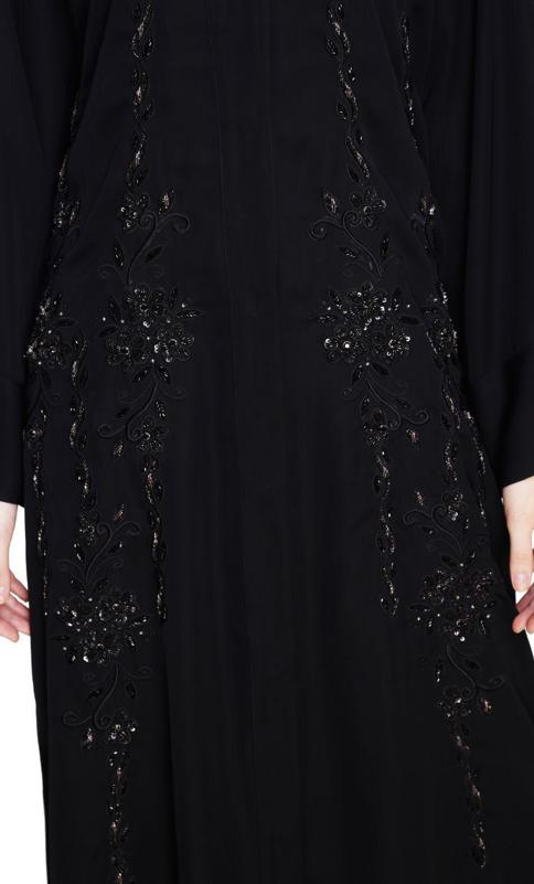 Magnificient Black Dubai Style Abaya (Made-To-Order)