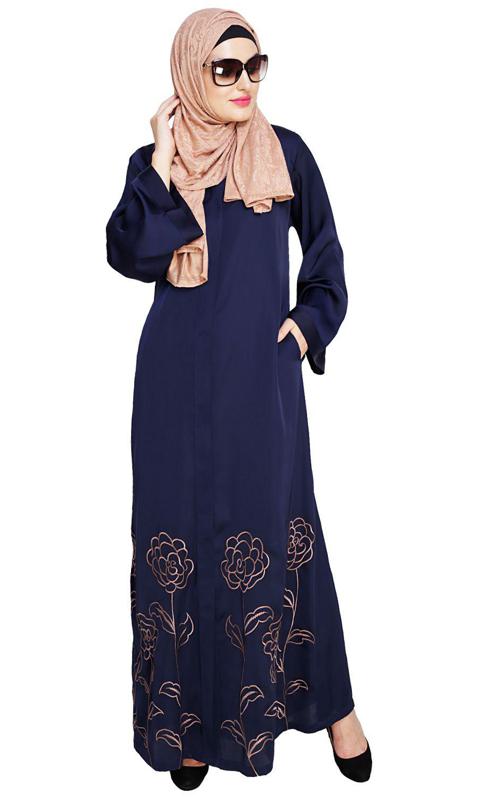Mesmerising Blue Dubai Style Abaya (Made-To-Order)