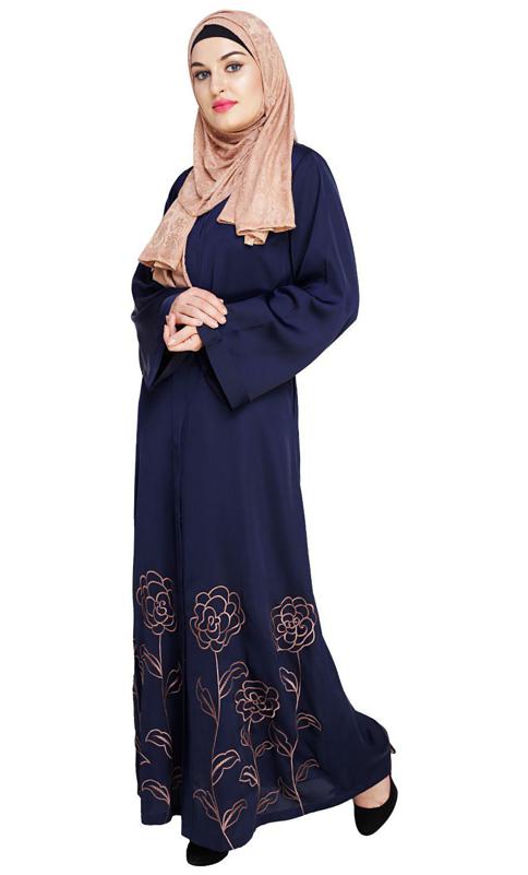 Mesmerising Blue Dubai Style Abaya (Made-To-Order)