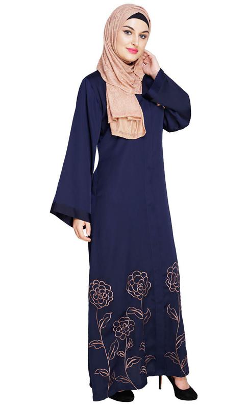 Mesmerising Blue Dubai Style Abaya (Made-To-Order)