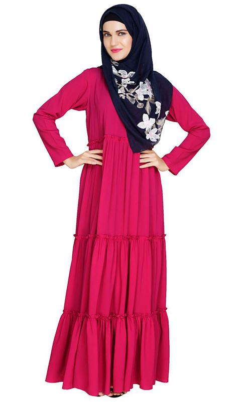 Modest Fuschia Abaya