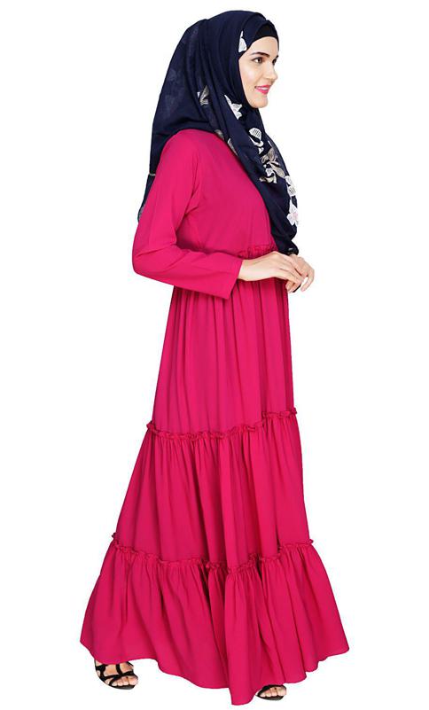 Modest Fuschia Abaya