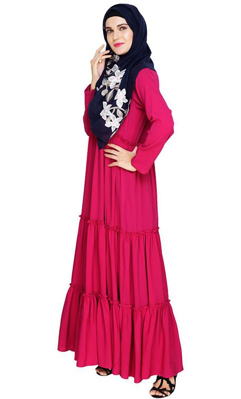 Modest Fuschia Abaya
