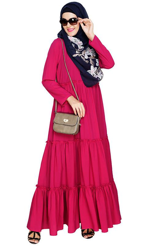 Modest Fuschia Abaya