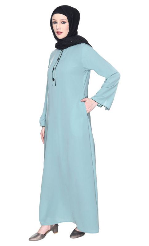 Modest Sage Green Abaya (Made-To-Order)