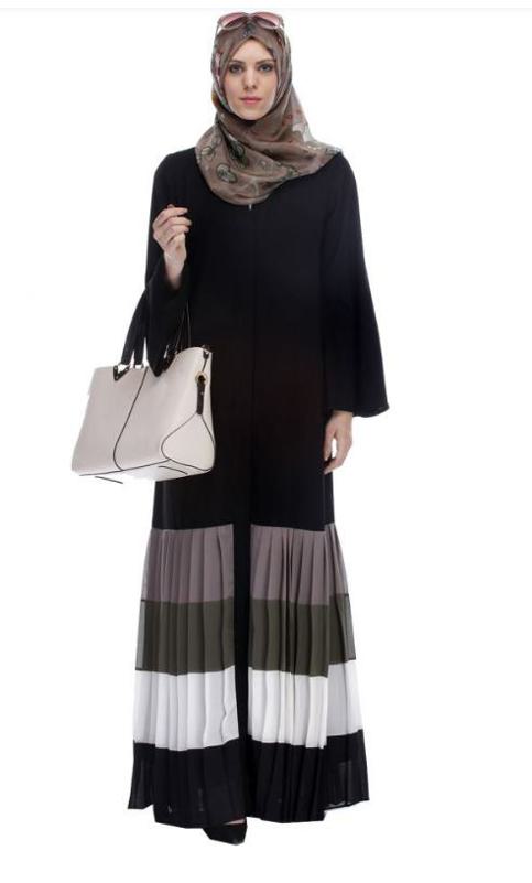Multi Coloured Pleated Abaya (Made-To-Order)