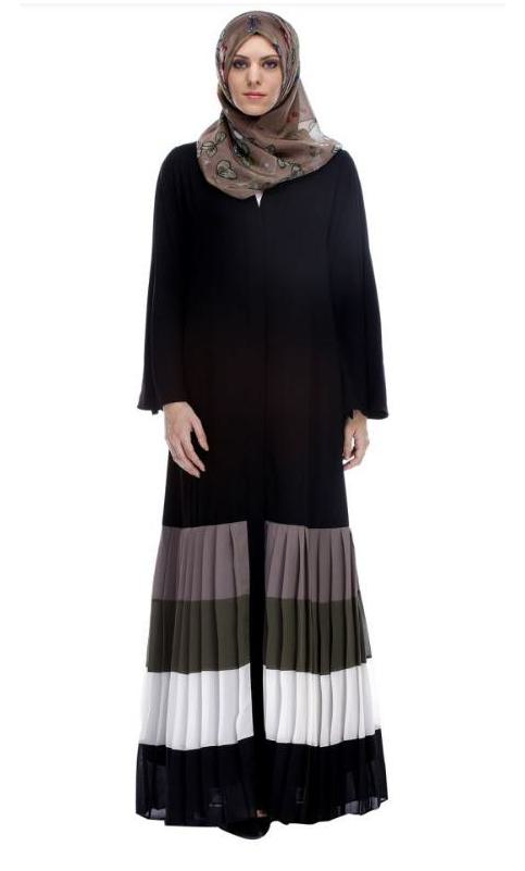 Multi Coloured Pleated Abaya (Made-To-Order)