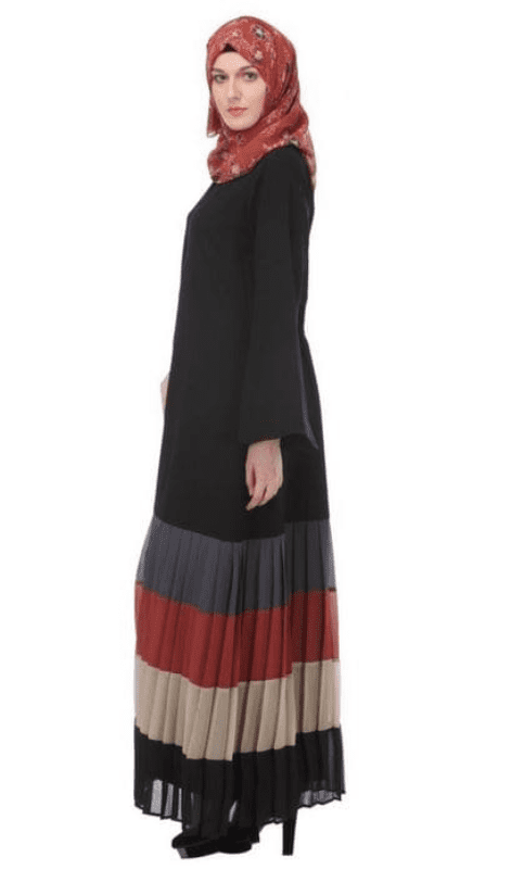 Multi Coloured Pleated Abaya (Made-To-Order)