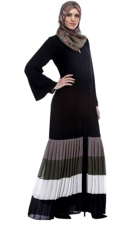 Multi Coloured Pleated Abaya (Made-To-Order)
